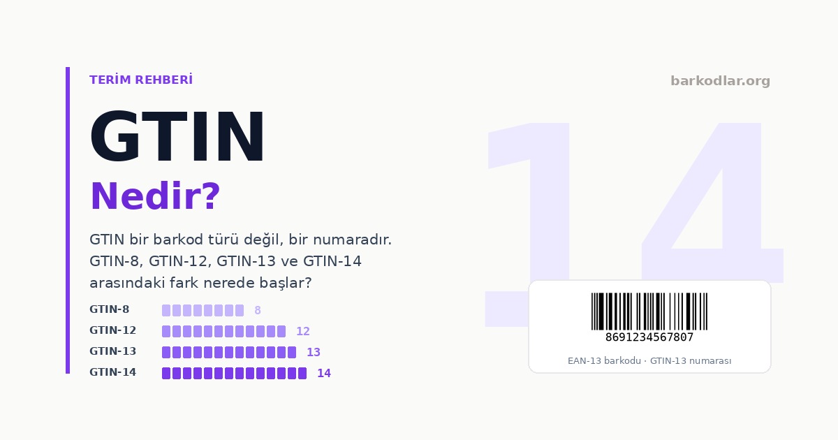 GTIN Nedir? GTIN-8, GTIN-12, GTIN-13 ve GTIN-14 Farkları